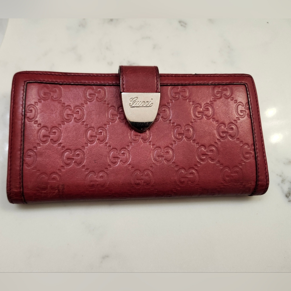 GUCCI Guccisimo Leather Long Wallet